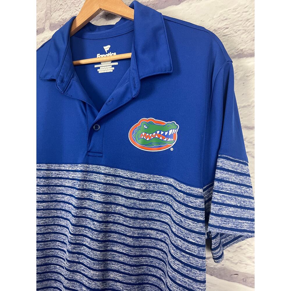 Fanatics‎ Mens XL Florida Gators Collegiate Athleisure Golf Striped Polo Shirt - Picture 5 of 10